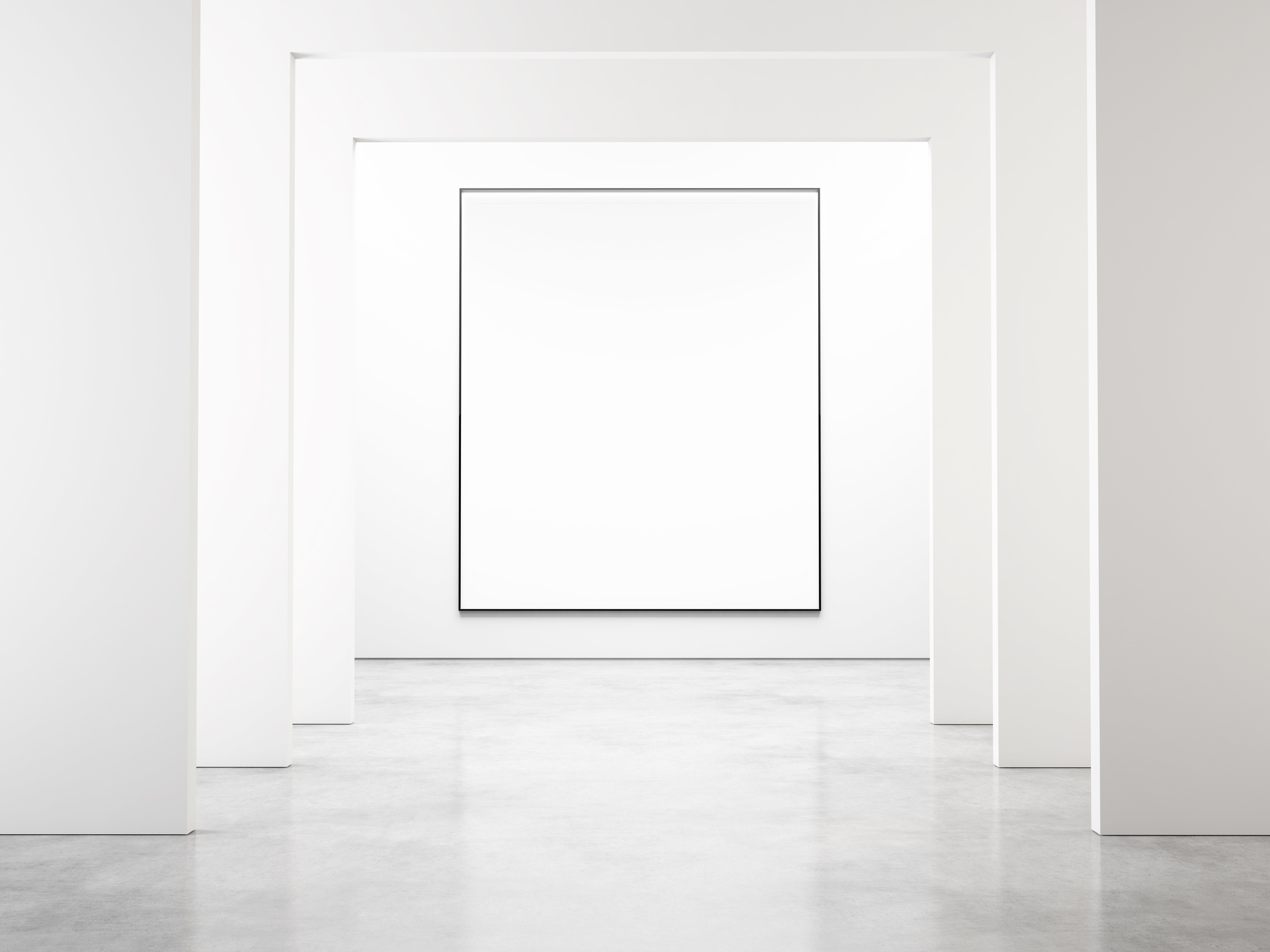 empty white gallery interior